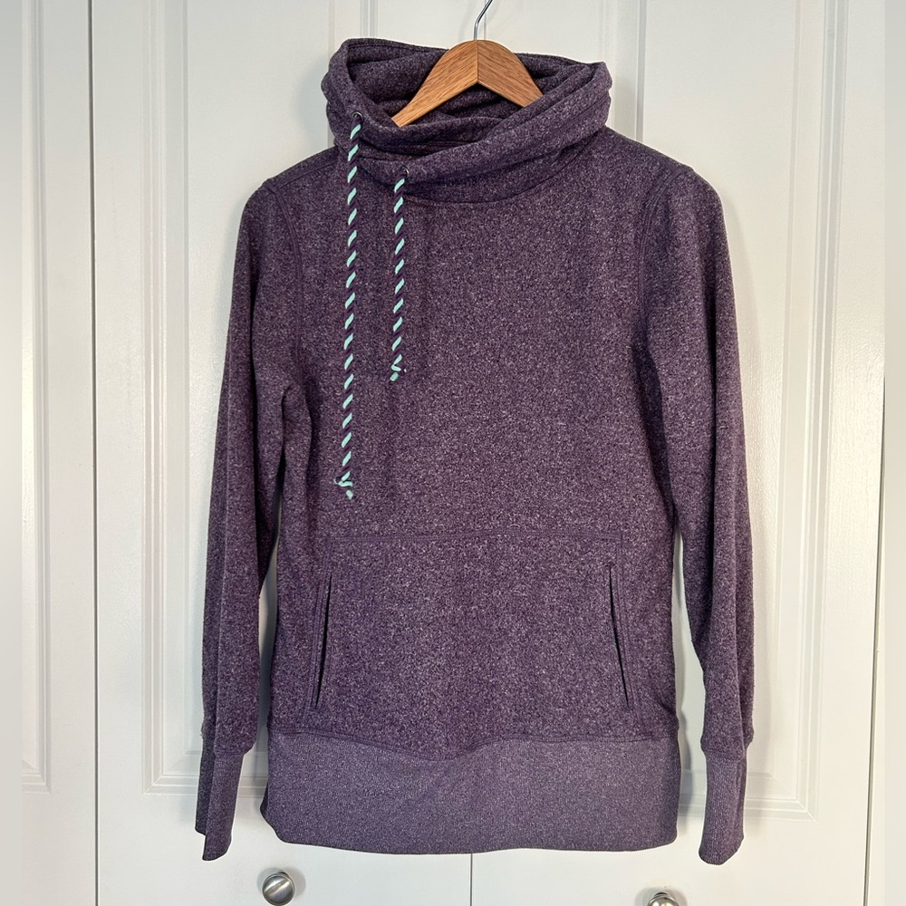 Filas Women’s Purple Sweatshirt Size M Asymmetrical Cowl Neck